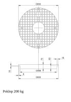 Poklop plast pochozí DN600 , nosnost 200 kg , pro plastovou jímku SMART (1)