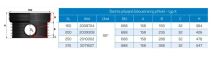 Dno šachtové  PP 600/160, sběrné typ X  , bez těsnění , černé (4)