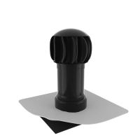 Odvětrávací komínek trubína DN 160 s integrovanou PVC manžetou černý Odvětrávací komínek trubína DN 160 s integrovanou PVC manžetou černý