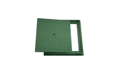Poklop PP  DN 400 x 400 mm,pochůzný, zatížení 1,5t , zelený