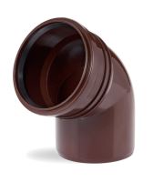 Okapové koleno z PP DN 110 / 67° - hnědá barva Okapové koleno z PP DN 110 / 67° - hnědá barva